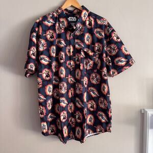 RSVLTS Star Wars A Real Mandalorian Hero Button Down Short Sleeve Shirt 2XL